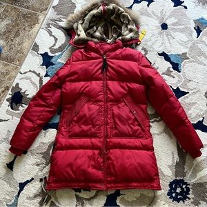 Parajumpers Red Mid Length Coat